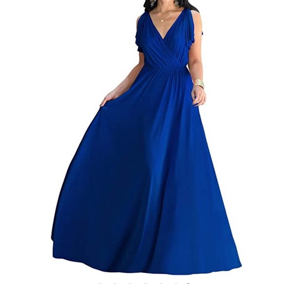 Royal blue gown - Picture 1 of 4
